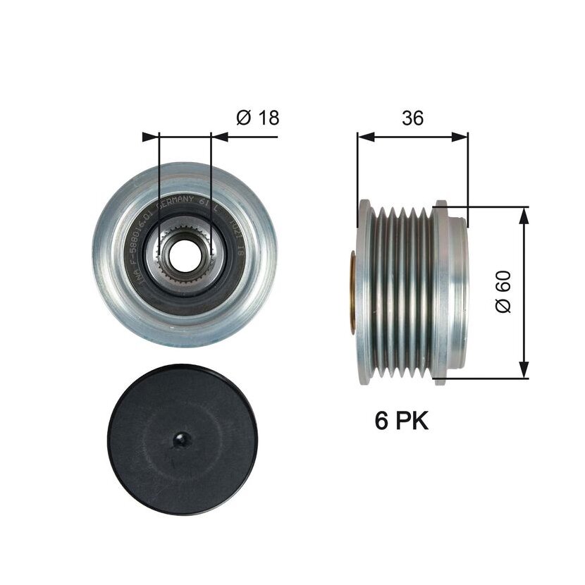 GATES Generatorfreilauf OAP7215 für 27415-0Q010