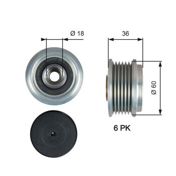 GATES Generatorfreilauf OAP7215 für 27415-0Q010