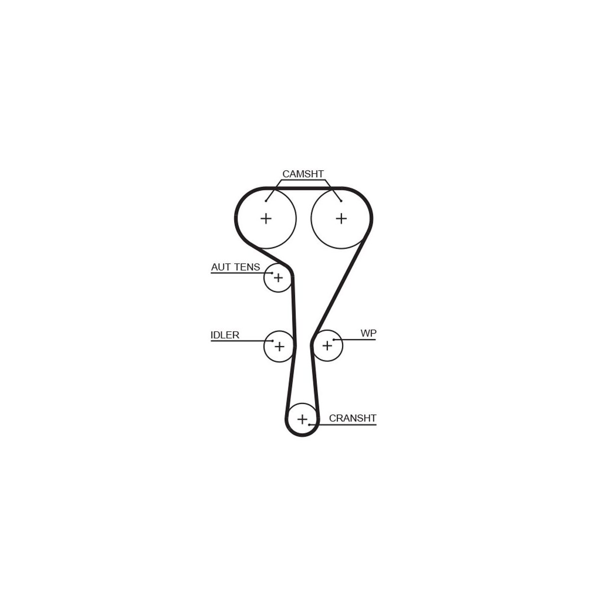 GATES Zahnriemen 5550XS für 16806-00Q0F