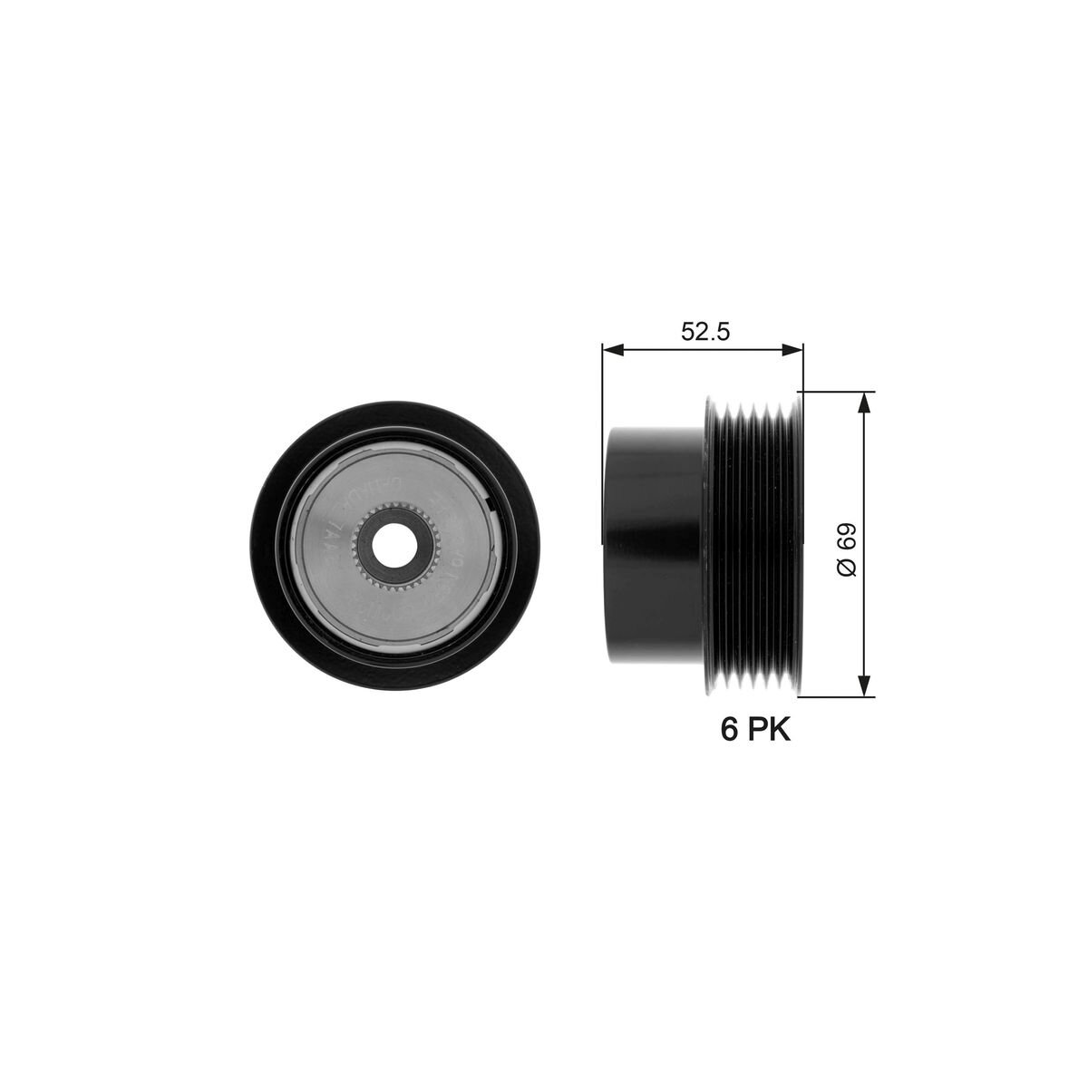 GATES Generatorfreilauf OAP7101 für 6G9N-6A312-AE