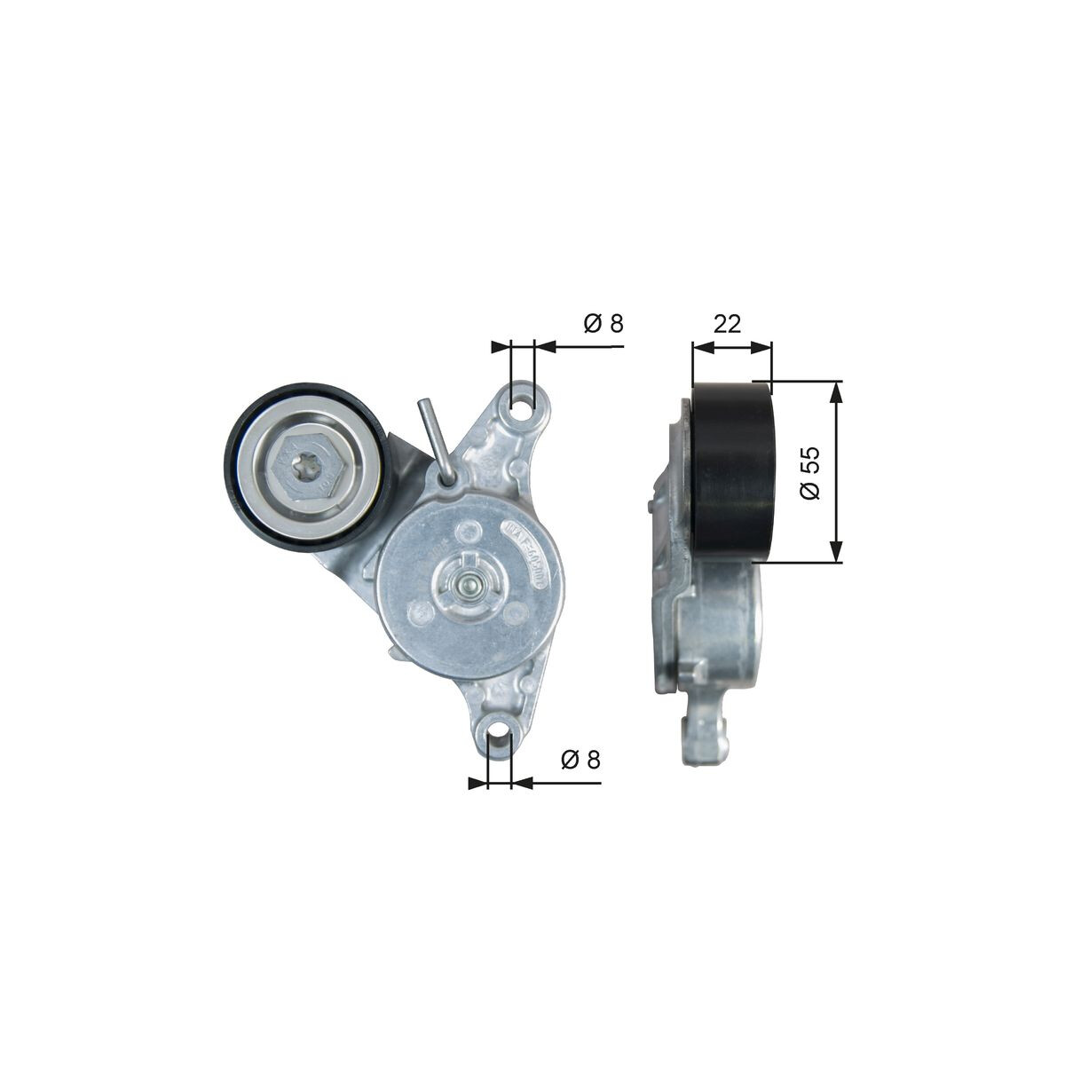 GATES Riemenspanner, Keilrippenriemen T39392 für 16620WA010