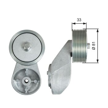 GATES Riemenspanner, Keilrippenriemen T38711 für...