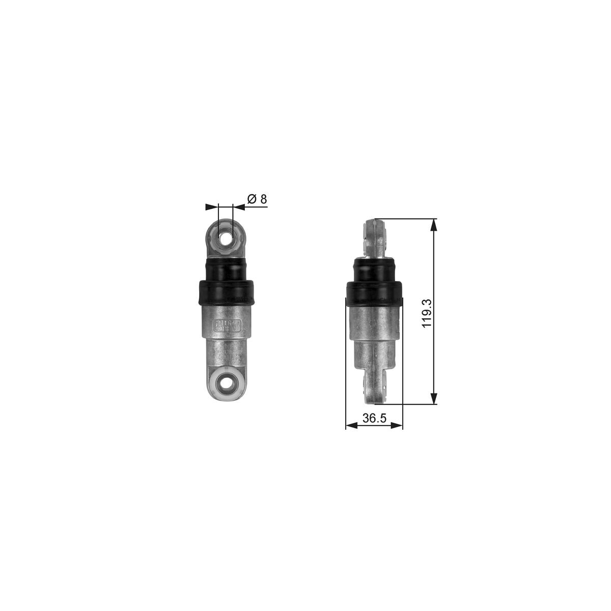GATES Schwingungsdämpfer, Keilrippenriemen T38218 für 11281709613
