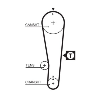 GATES Zahnriemen 5382XS für 11407-70C00