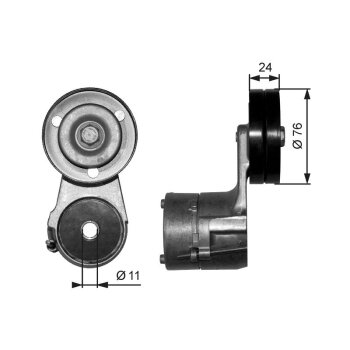 GATES Riemenspanner, Keilrippenriemen T38562 für...