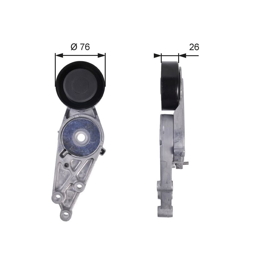 GATES Riemenspanner, Keilrippenriemen T38151 für 058903133