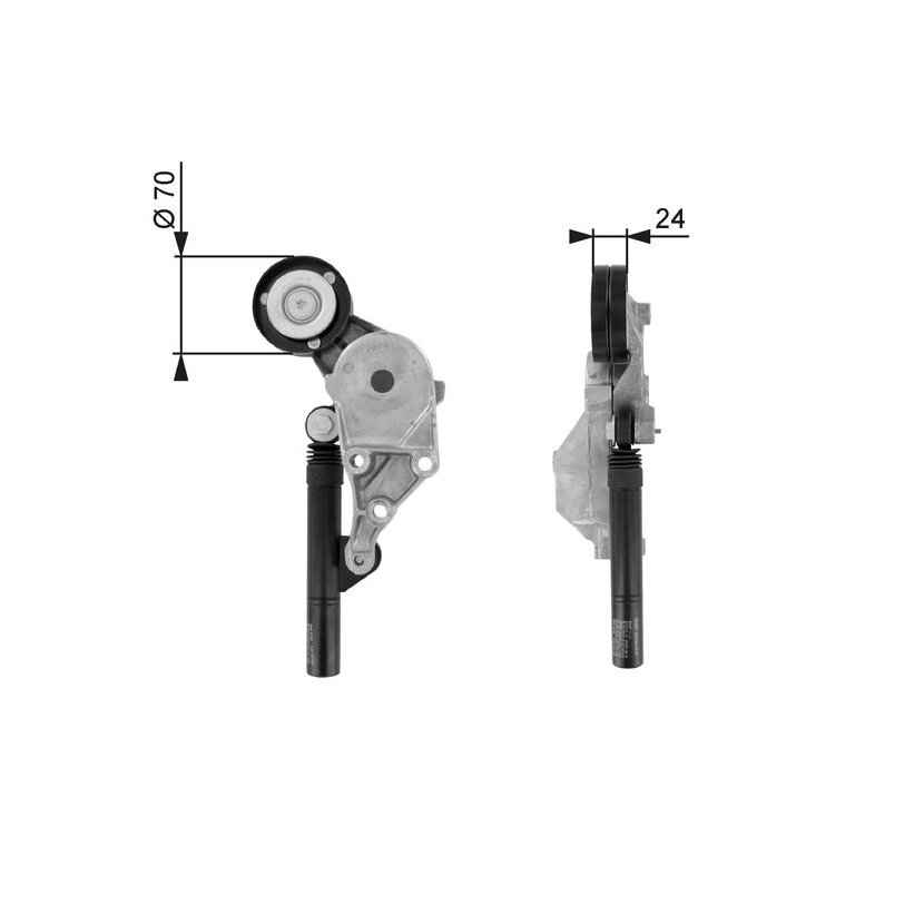 GATES Riemenspanner, Keilrippenriemen T38192 für 038903315C