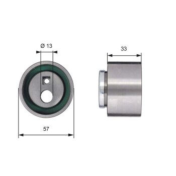 GATES Spannrolle, Zahnriemen T41258 für 082932