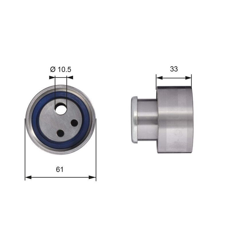 GATES Spannrolle, Zahnriemen T41119 für 60808693