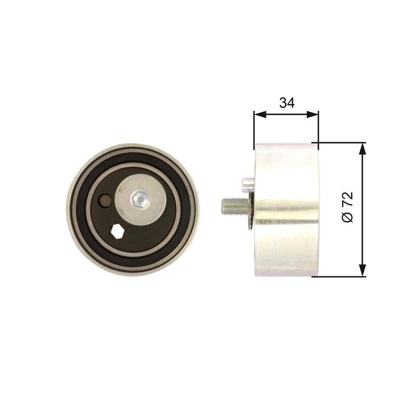 GATES Spannrolle, Zahnriemen T41095 für 059109243D