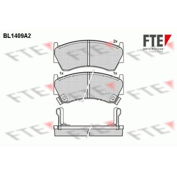 FTE Bremsbelagsatz, Scheibenbremse 9010183 für...
