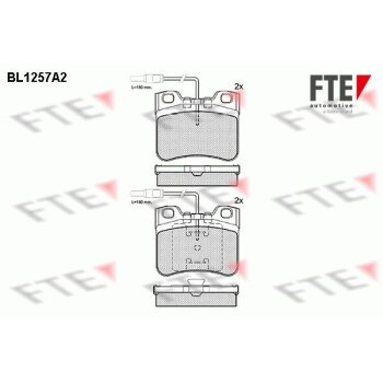 FTE Bremsbelagsatz, Scheibenbremse 9010080 für 425321