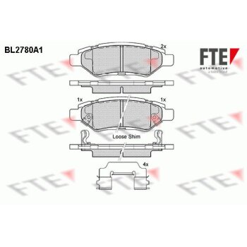 FTE Bremsbelagsatz, Scheibenbremse 9011066 für 20876917