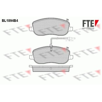 FTE Bremsbelagsatz, Scheibenbremse 9010482 für 4252-31