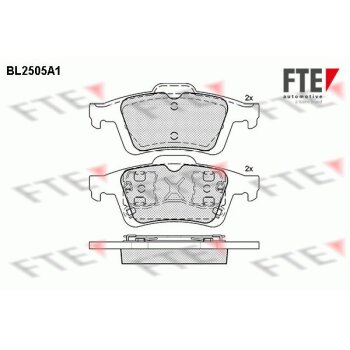 FTE Bremsbelagsatz, Scheibenbremse 9010768 für 1233679