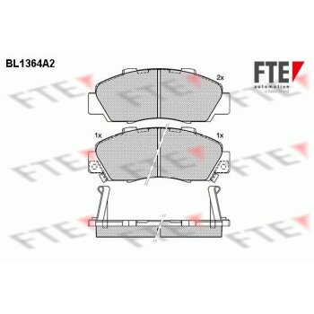 FTE Bremsbelagsatz, Scheibenbremse 9010142 für...