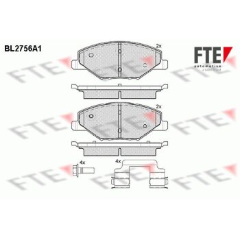 FTE Bremsbelagsatz, Scheibenbremse 9010964 für...