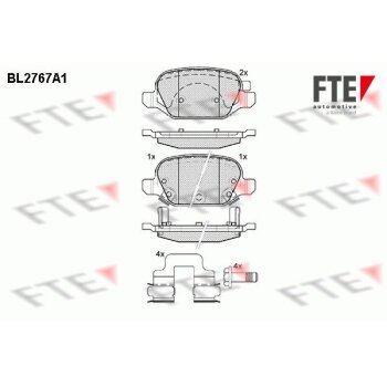 FTE Bremsbelagsatz, Scheibenbremse 9010974 für 77366388