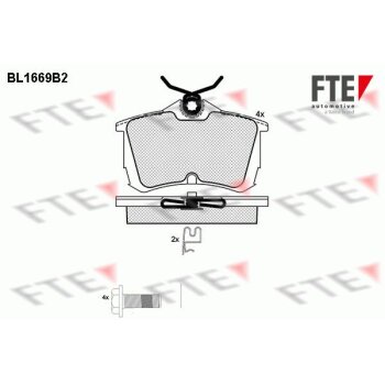 FTE Bremsbelagsatz, Scheibenbremse 9010284 für...