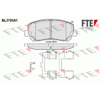 FTE Bremsbelagsatz, Scheibenbremse 9010931 für...