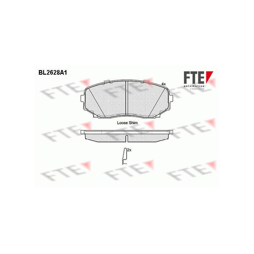 FTE Bremsbelagsatz, Scheibenbremse 9010875 für 7T41-2200-AA