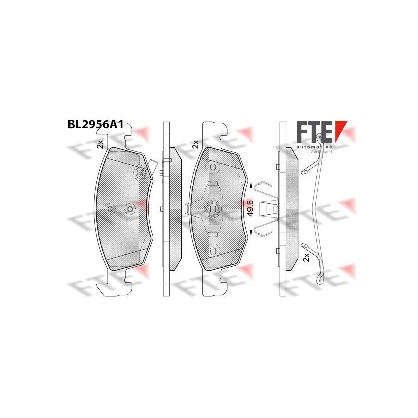 FTE Bremsbelagsatz, Scheibenbremse 9011199 für 1605280