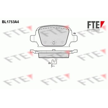 FTE Bremsbelagsatz, Scheibenbremse 9010334 für 1605965