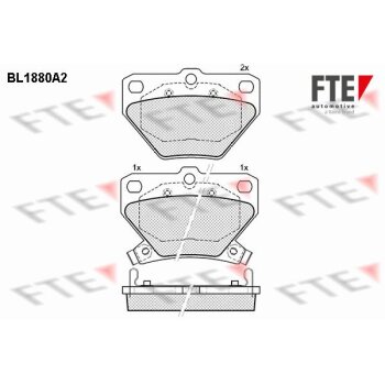 FTE Bremsbelagsatz, Scheibenbremse 9010465 für...