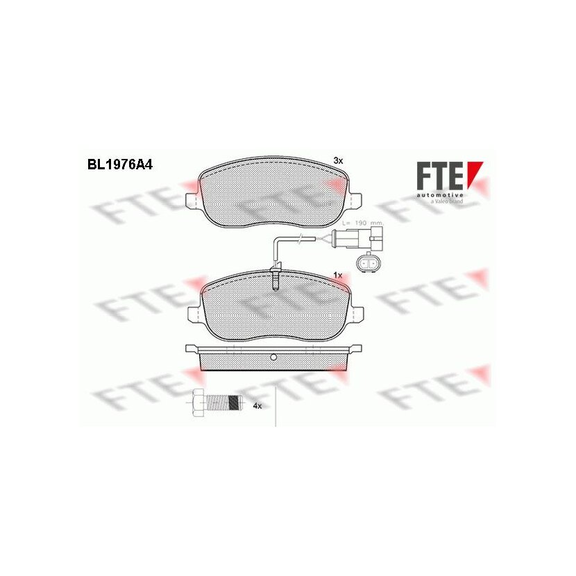 FTE Bremsbelagsatz, Scheibenbremse 9010565 für 77363627