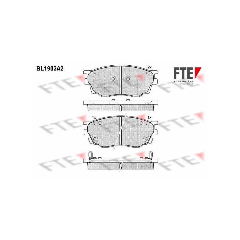 FTE Bremsbelagsatz, Scheibenbremse 9010492 für G2YD3323Z