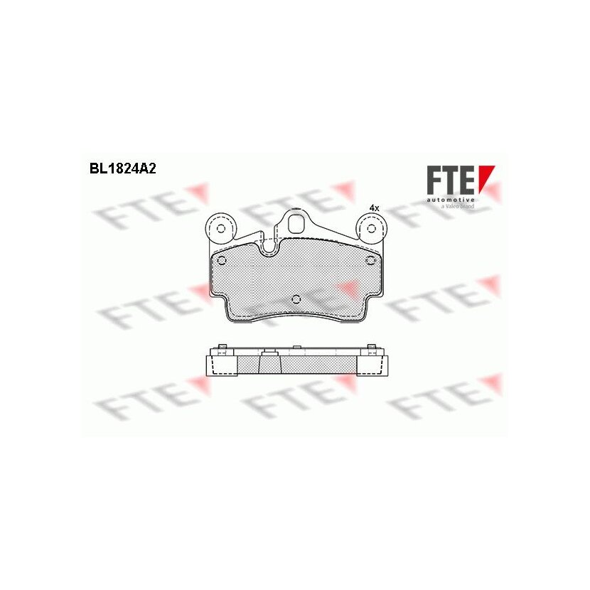 FTE Bremsbelagsatz, Scheibenbremse 9010402 für 4L0698451D
