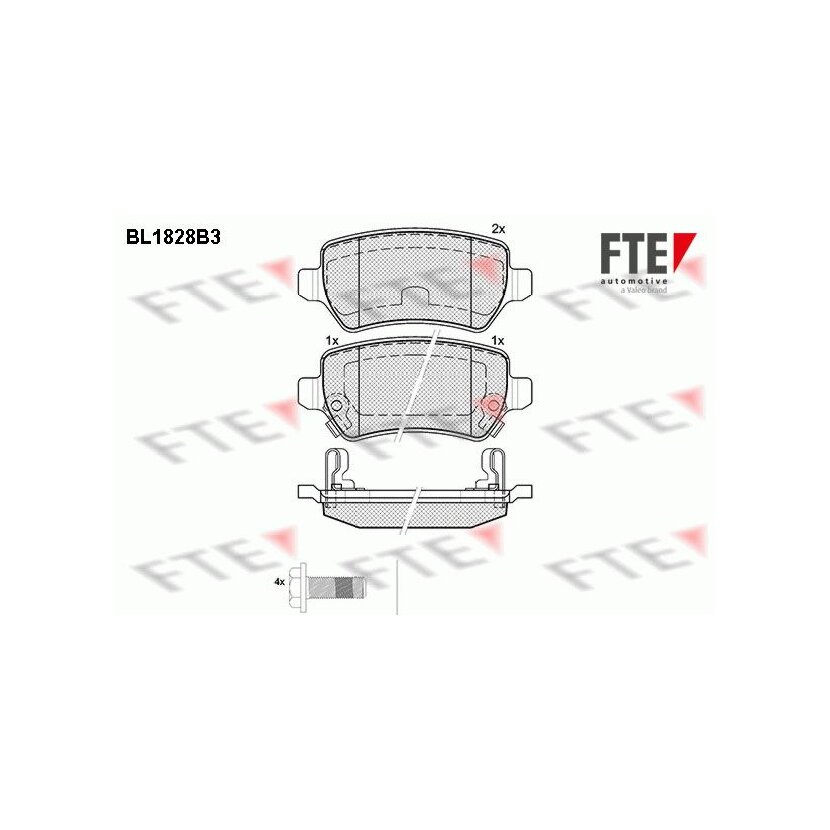 FTE Bremsbelagsatz, Scheibenbremse 9010406 für 1605086