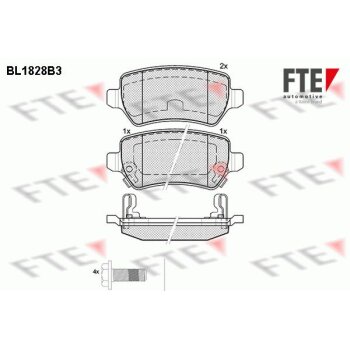 FTE Bremsbelagsatz, Scheibenbremse 9010406 für 1605086