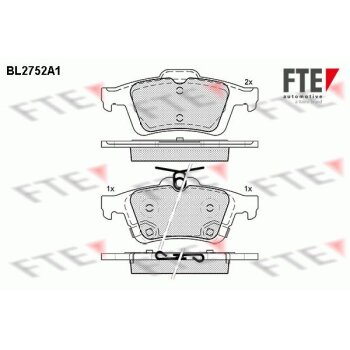 FTE Bremsbelagsatz, Scheibenbremse 9010960 für 1936698
