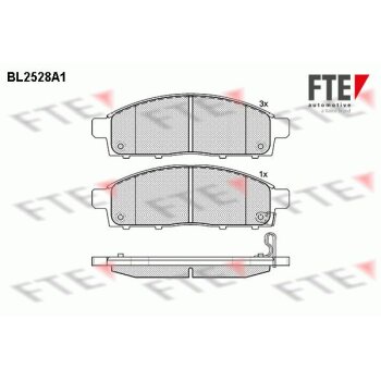FTE Bremsbelagsatz, Scheibenbremse 9010782 für...
