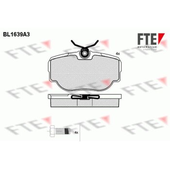 FTE Bremsbelagsatz, Scheibenbremse 9010261 für...