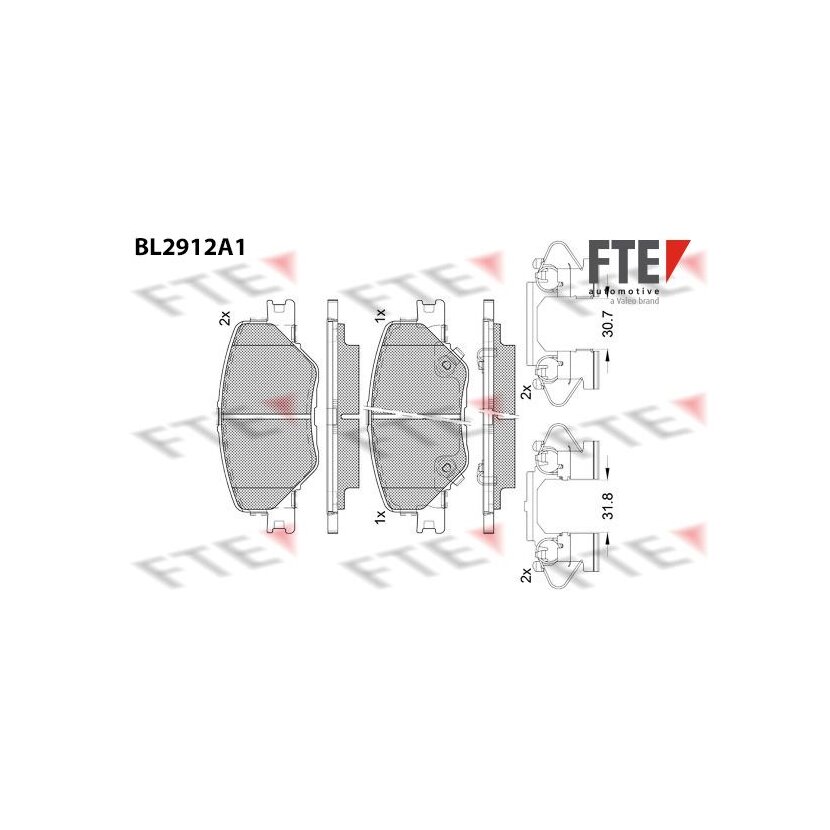FTE Bremsbelagsatz, Scheibenbremse 9011154 für 84124408