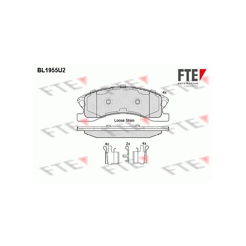 FTE Bremsbelagsatz, Scheibenbremse 9010542 für 05093183AA