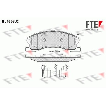 FTE Bremsbelagsatz, Scheibenbremse 9010542 für...