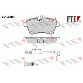 FTE Bremsbelagsatz, Scheibenbremse 9010574 für...