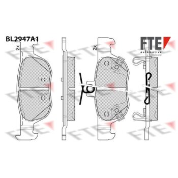 FTE Bremsbelagsatz, Scheibenbremse 9011191 für...