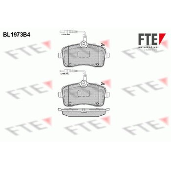 FTE Bremsbelagsatz, Scheibenbremse 9010560 für 425277
