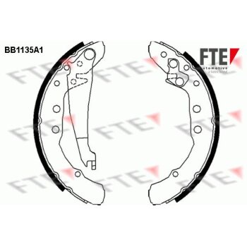 FTE Bremsbackensatz 9100023 für 357609525C