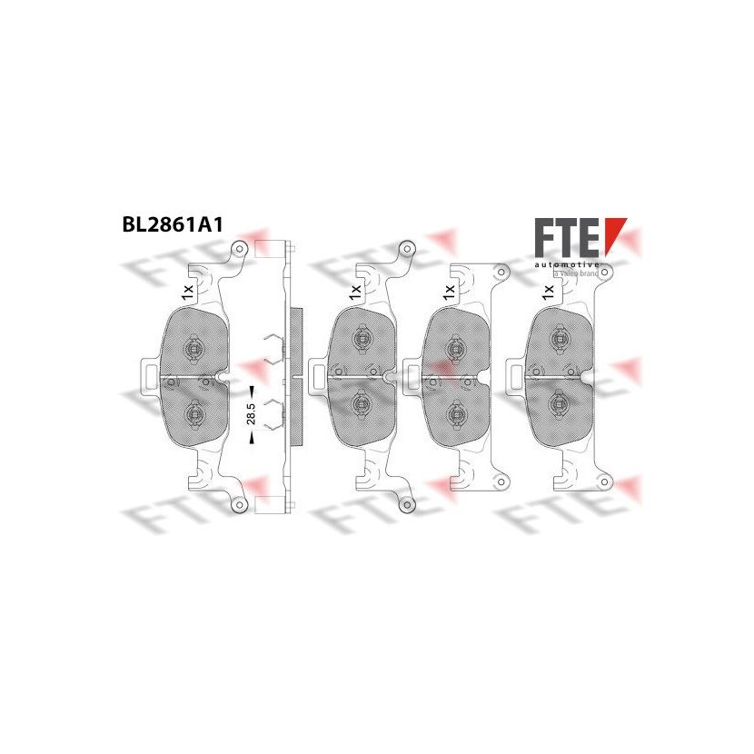 FTE Bremsbelagsatz, Scheibenbremse 9011101 für 4K0698151AB