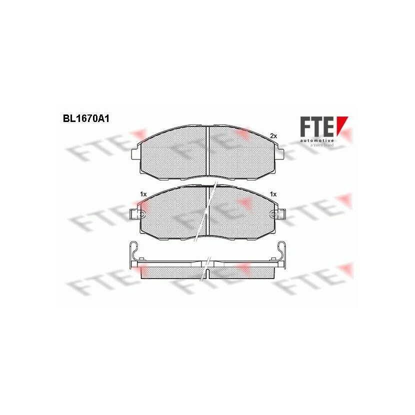 FTE Bremsbelagsatz, Scheibenbremse 9010285 für 581014AA00