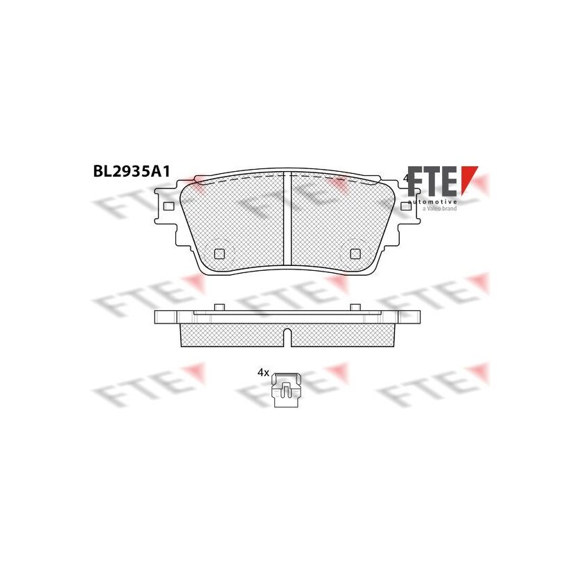 FTE Bremsbelagsatz, Scheibenbremse 9011179 für 4605B560