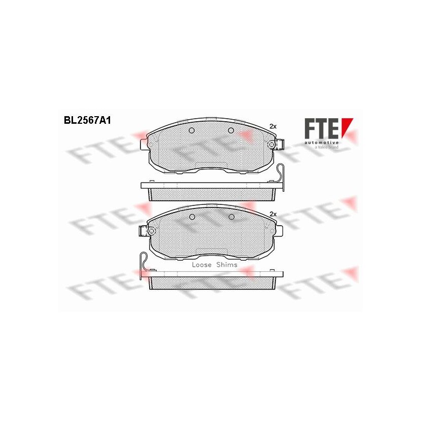 FTE Bremsbelagsatz, Scheibenbremse 9010819 für 41060-9J425