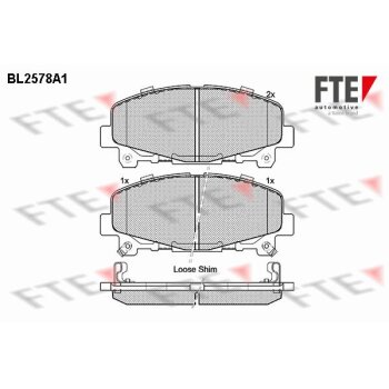 FTE Bremsbelagsatz, Scheibenbremse 9010829 für...