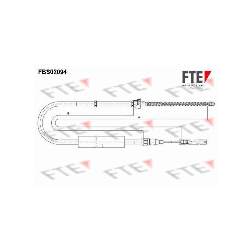 FTE Seilzug, Feststellbremse 9250094 für 8Z0609721B