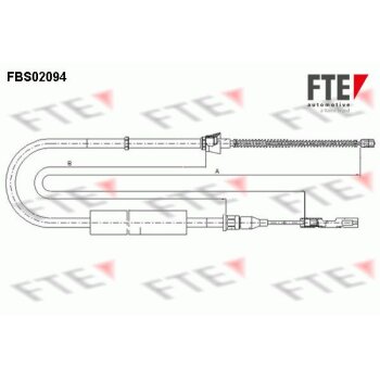 FTE Seilzug, Feststellbremse 9250094 für 8Z0609721B